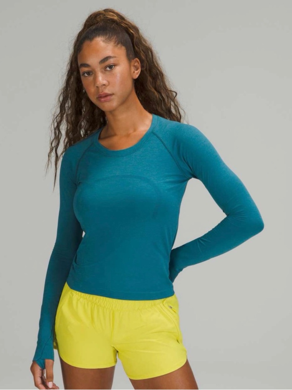 EUC! NEW Lululemon Swiftly Tech L/S Race Length - Capri/Capture Blue